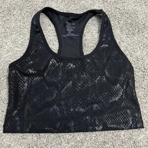 Evolution and Creation Black Snakeskin Print Braw size Small
